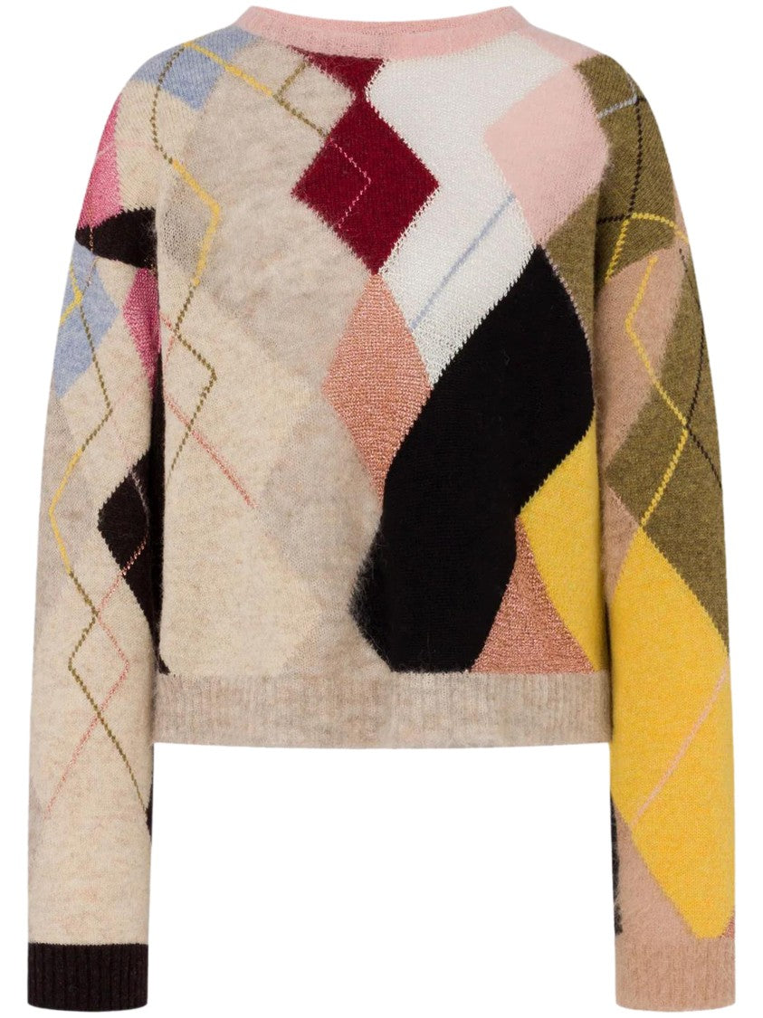 Moschino Classic Crewneck Wool Sweater With Embroidered Logo