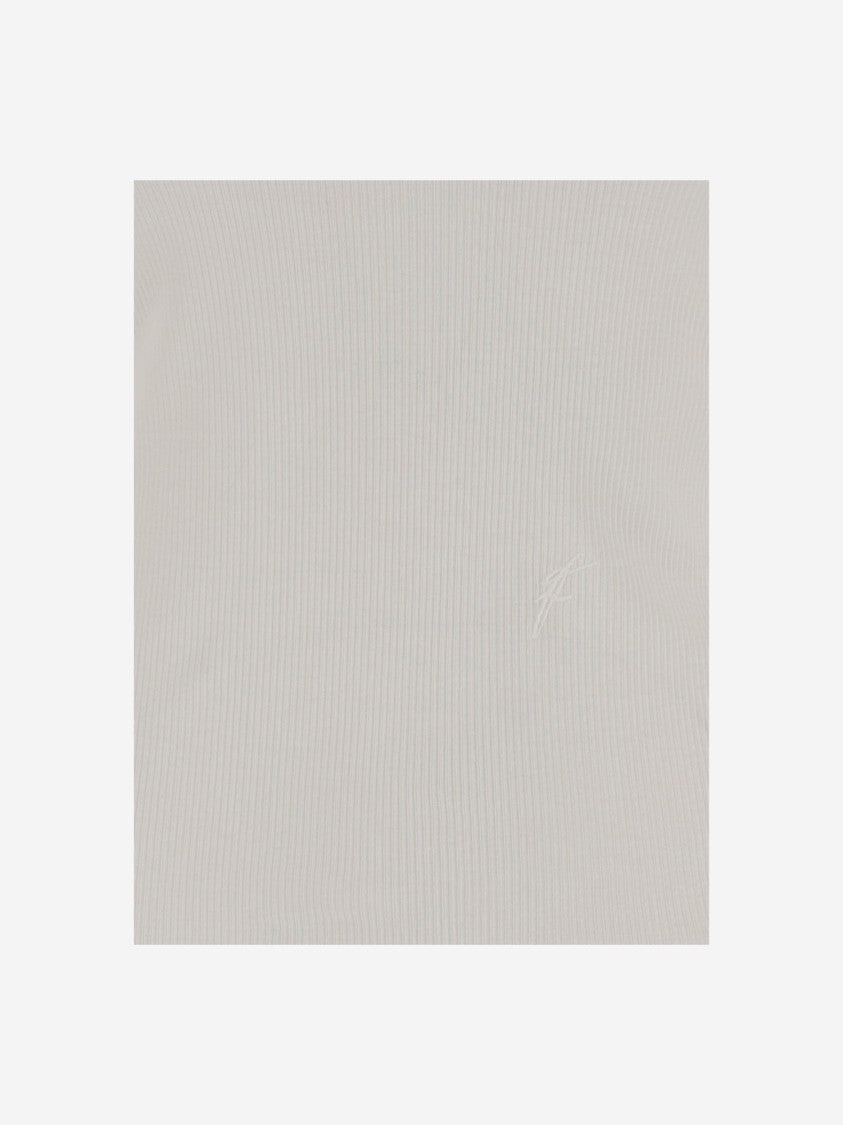 Salvatore Ferragamo Cotton Top With Shaped Neckline