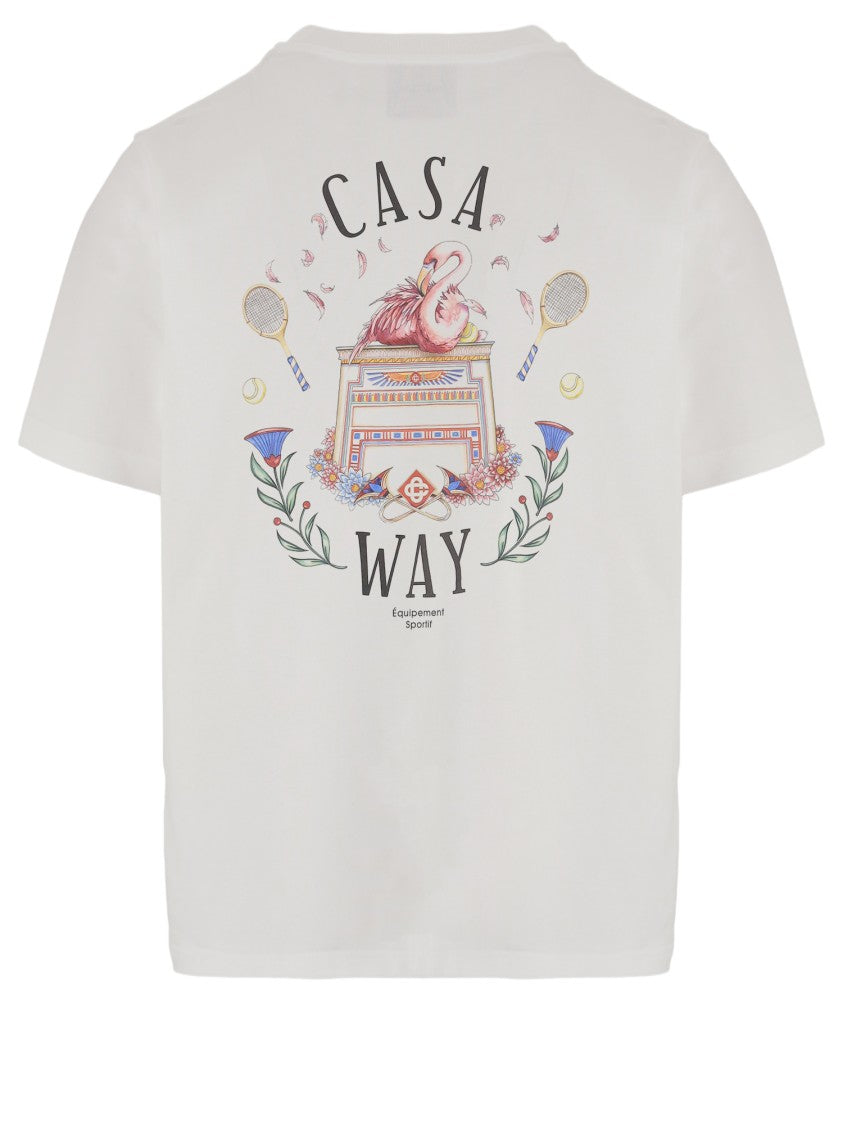 Casablanca White Back Logo Cotton T-Shirt