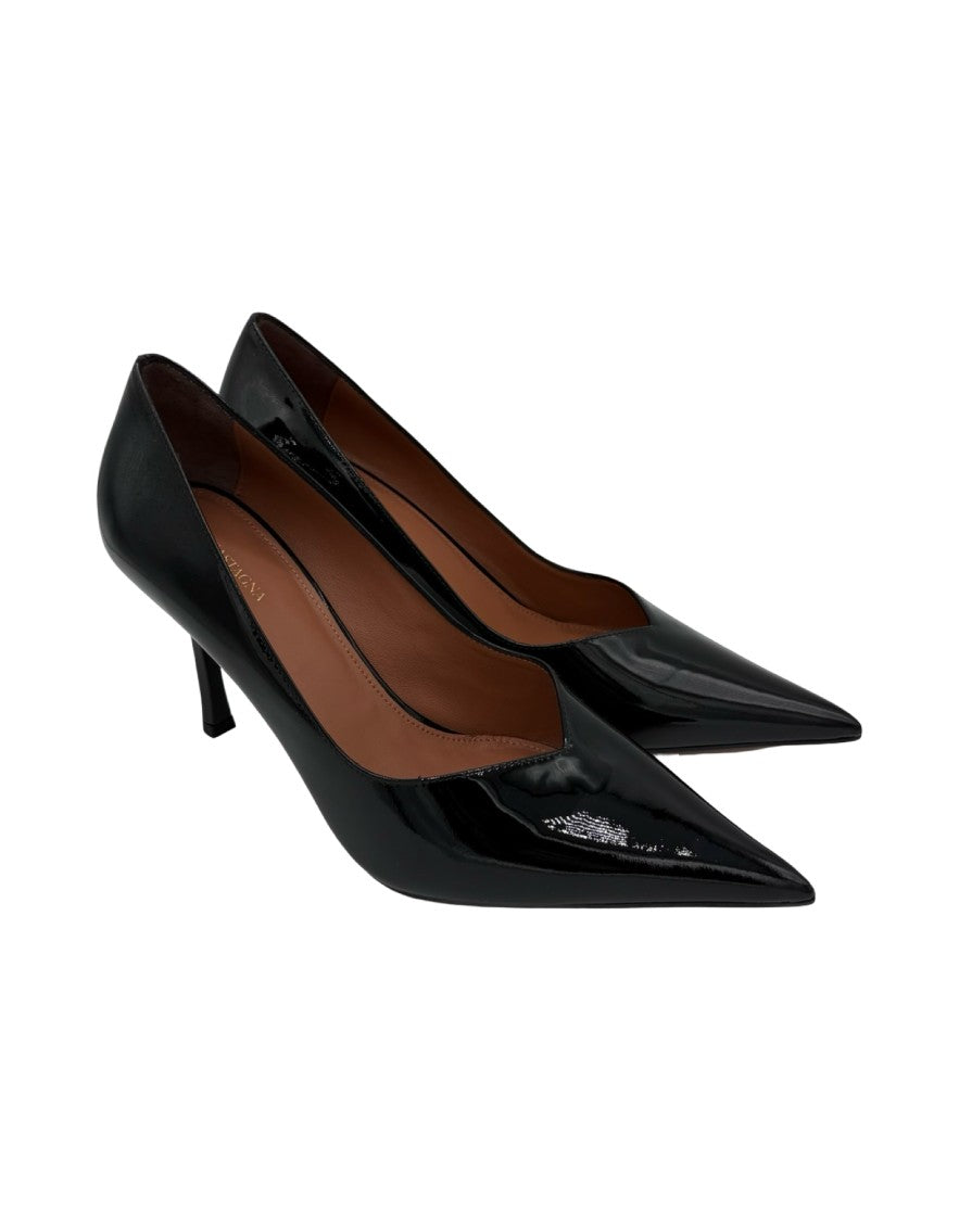 Castagna Pointed-Toe High Heels In Glossy Patent Leather