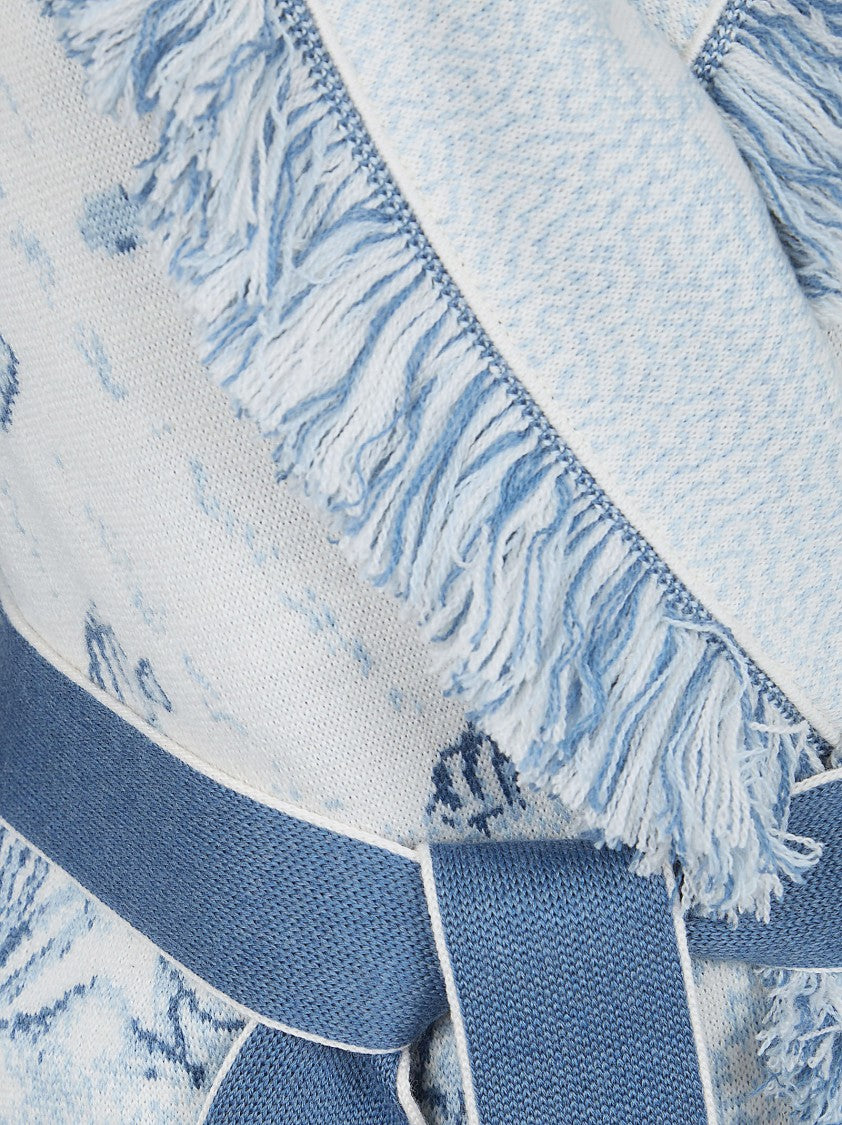 Alanui Deep In The Ocean Cardigan With Artistic Underwater Motif