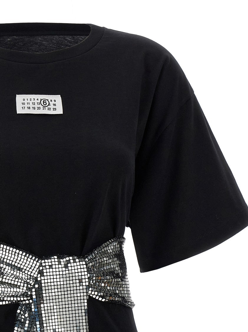 Mm6 By Maison Margiela Sequin Gloves T-Shirt