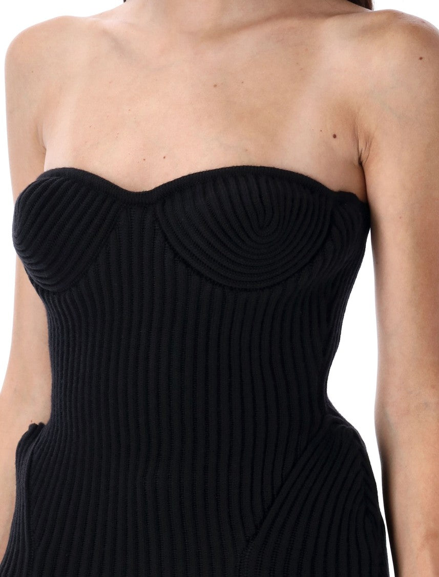 Jean Paul Gaultier Bustier Top Rib Knit