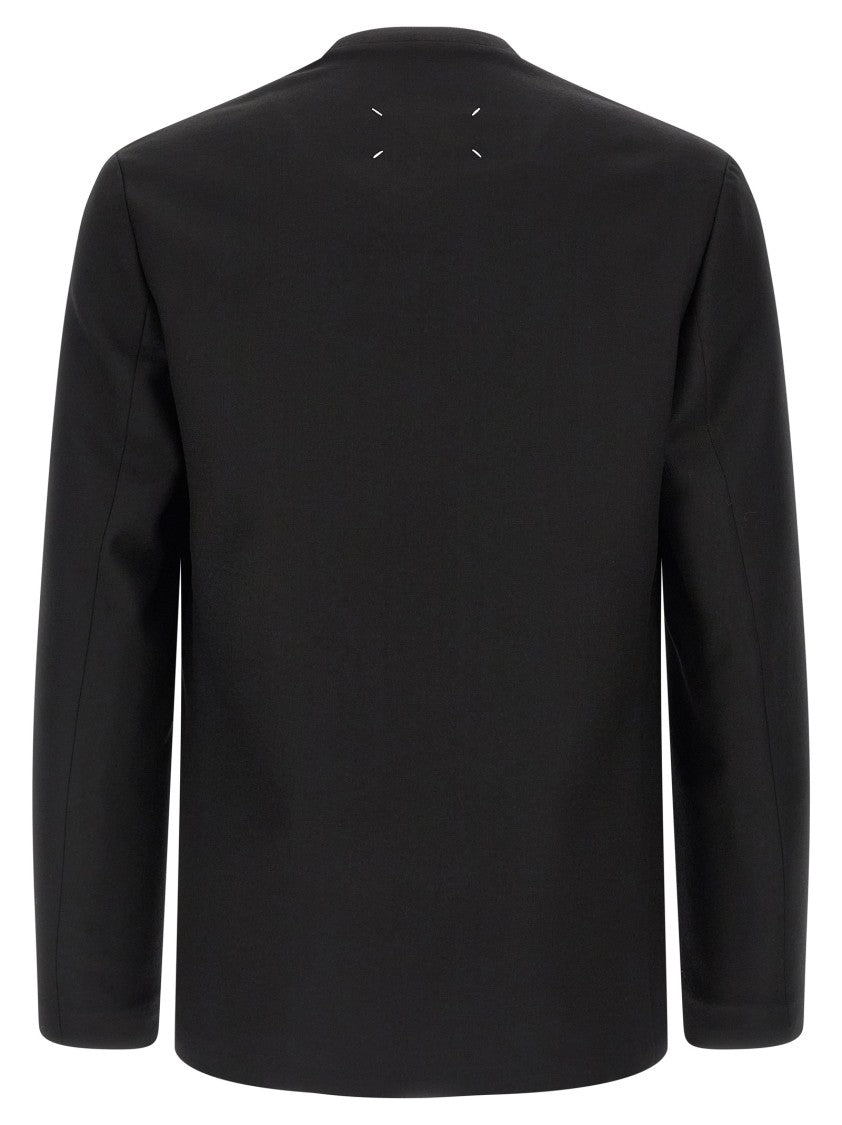 Maison Margiela Unlined Black Wool Blazer