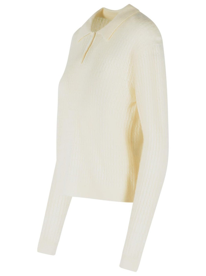 Closed Ivory Wool Polo Shirt