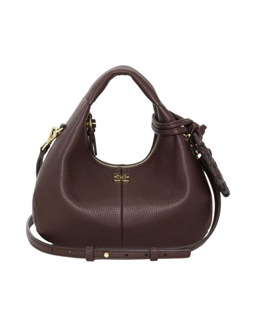 Ganni Hobo Mini Grained Bag