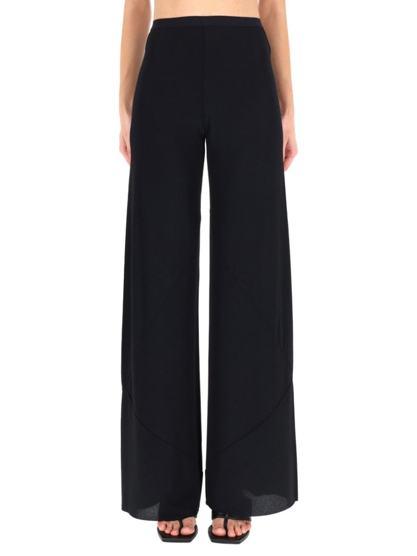 Rick Owens X Lilies High-Waisted Wide-Leg Trousers With Seam Detailing