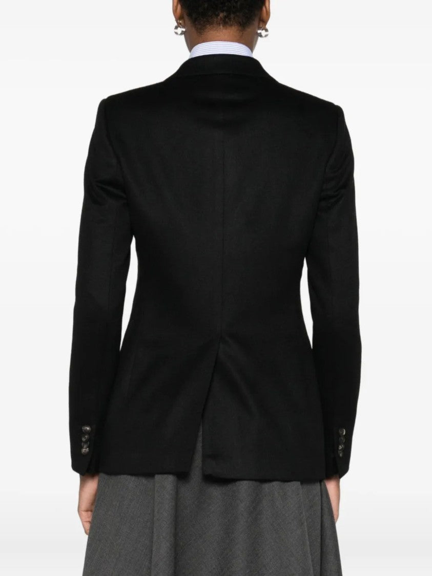 Tagliatore Black Classic Lapels Single Breasted Blazer
