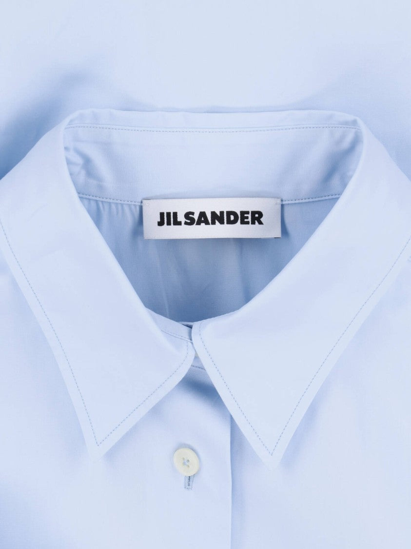 Jil Sander Light Blue Classic Collar Cotton Shirt