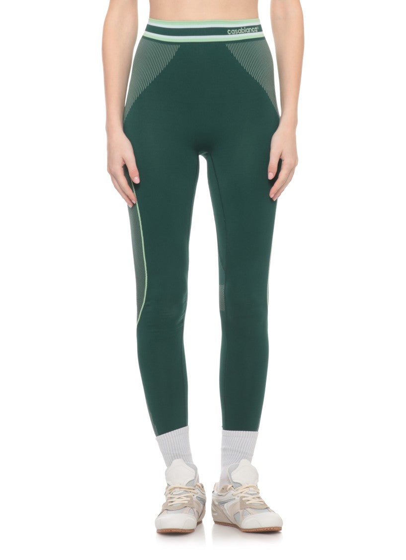 Casablanca Green Seamless Logo Leggings
