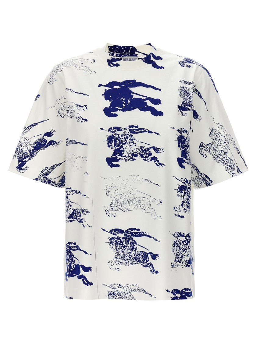 Burberry Oversized T-Shirt With Playful All-Over Print
