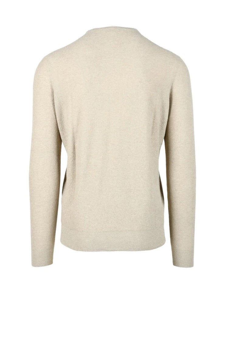 Filippo De Laurentiis Beige Crewneck Sponge Knit Sweater