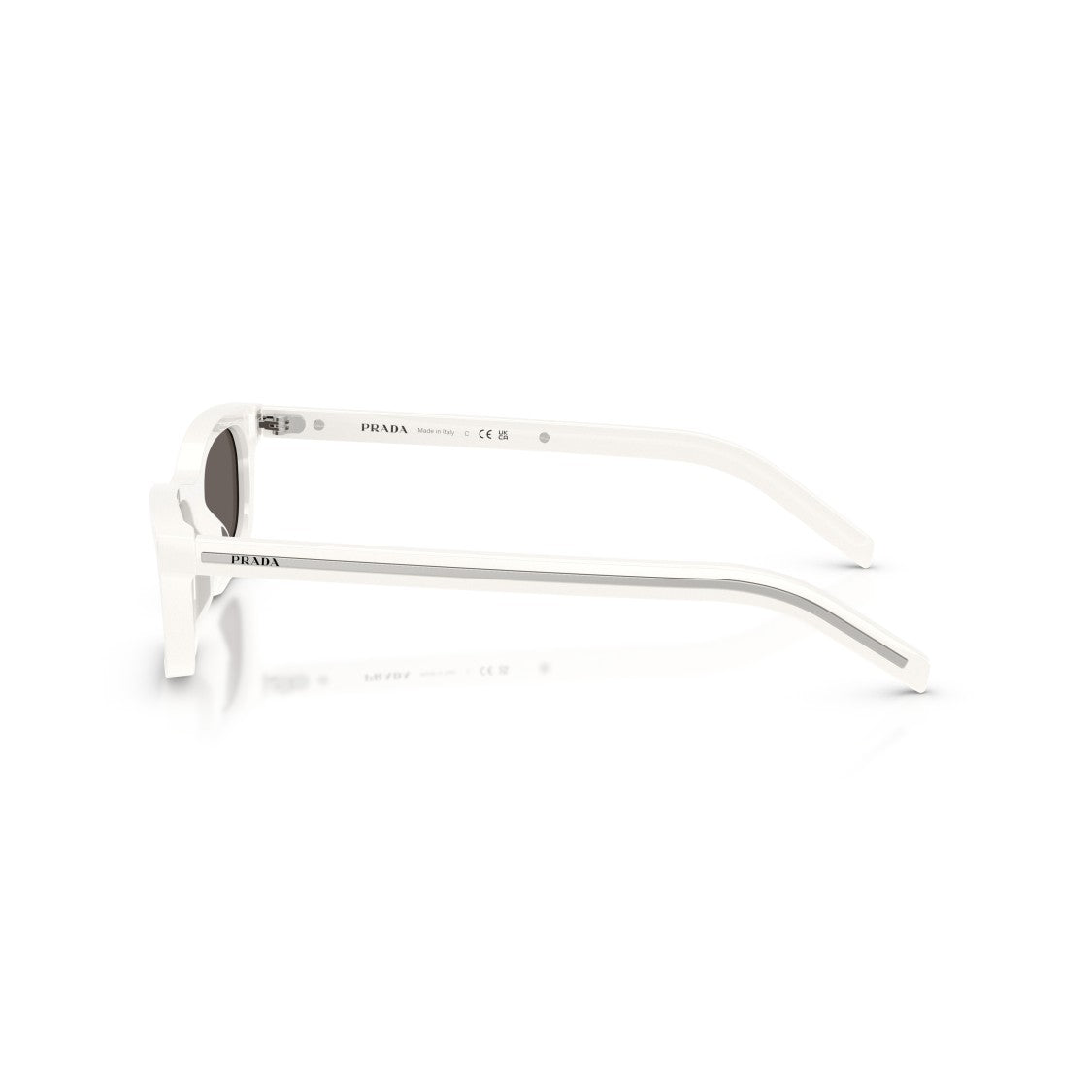 Prada 0Pr D05s Glossy White Acetate Sunglasses