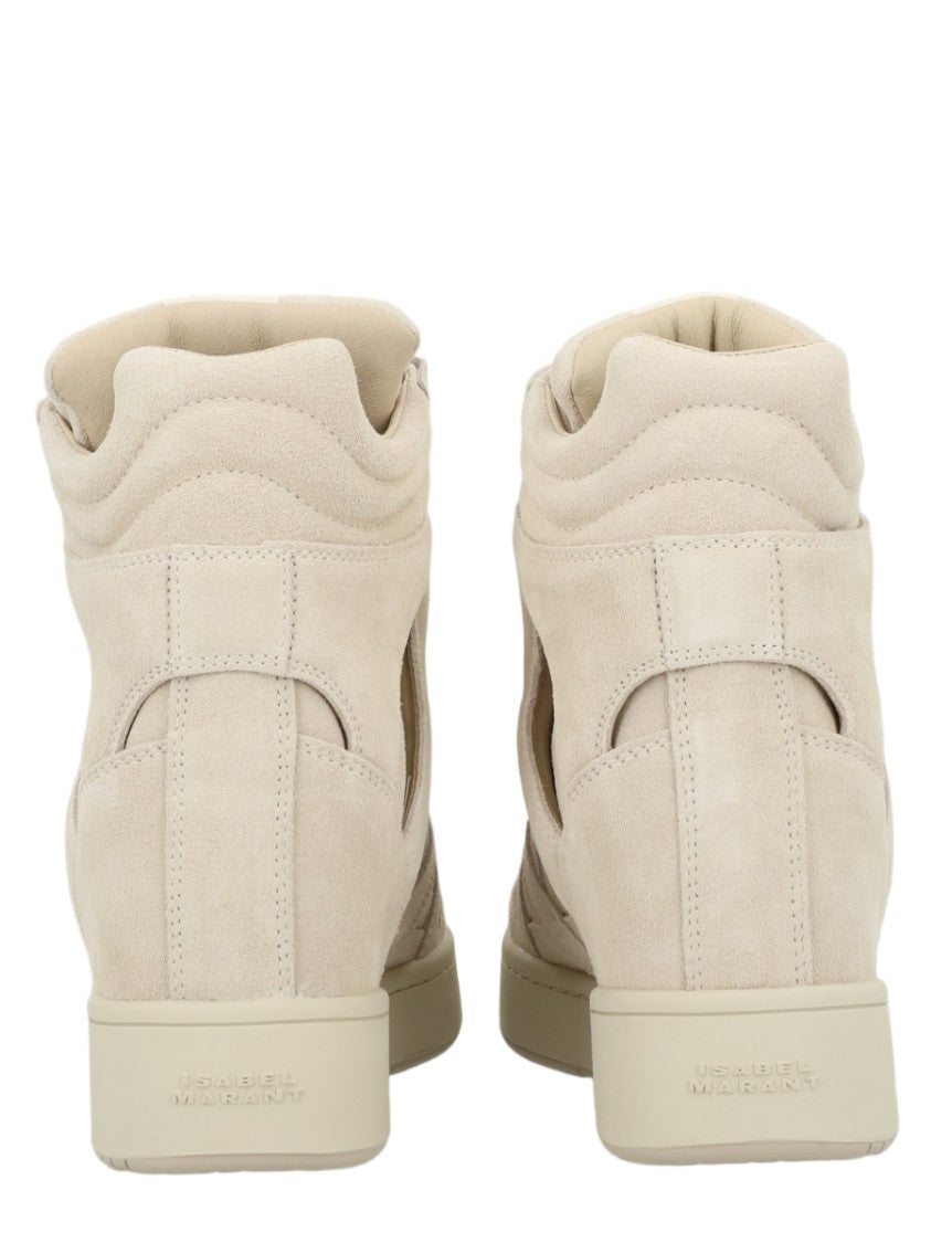 Isabel Marant Im3 High-Top Leather Wedge Sneakers