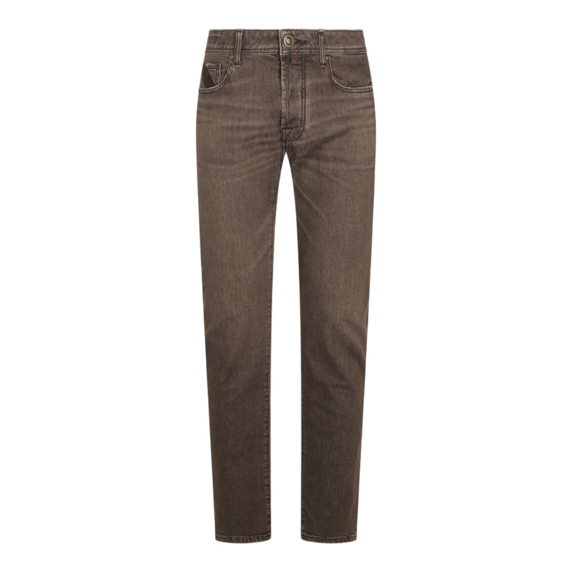Jacob Cohen Straight-Leg Jeans With Vintage Brown Wash And Authentic Detailing