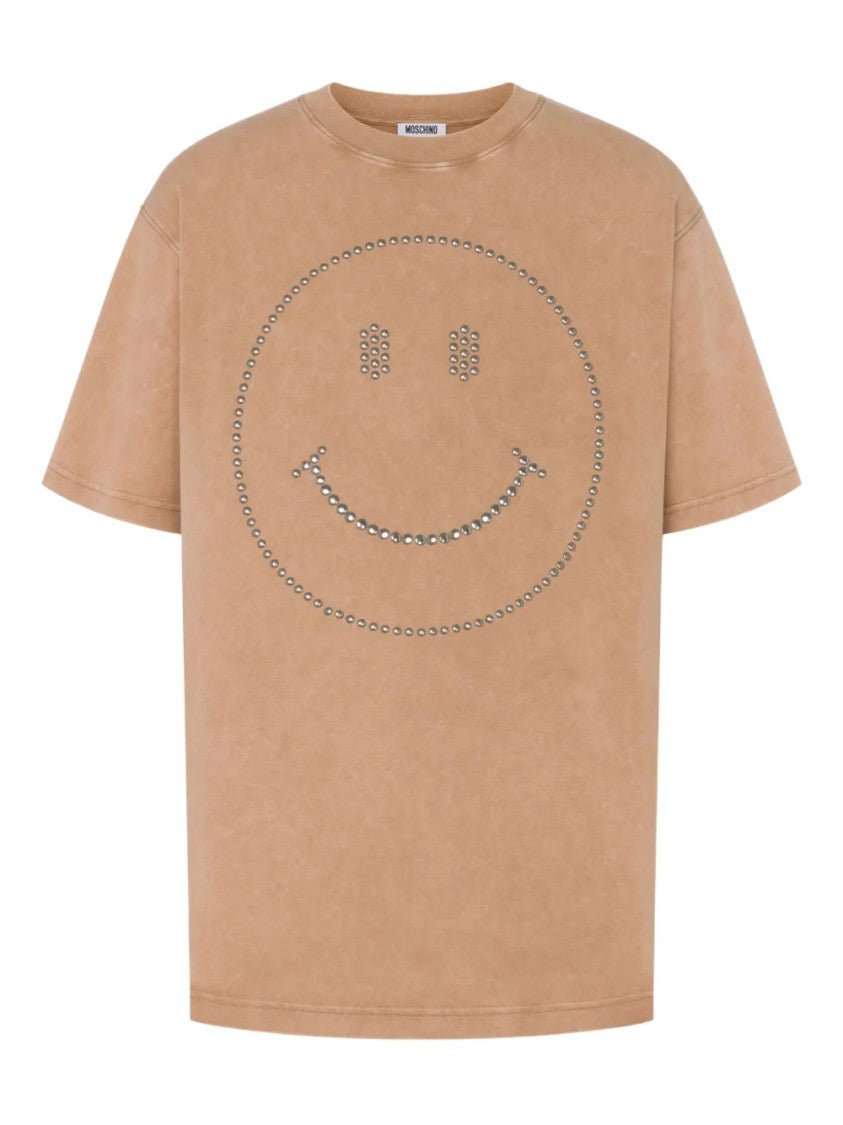 Moschino Classic White T-Shirt With Round Neckline