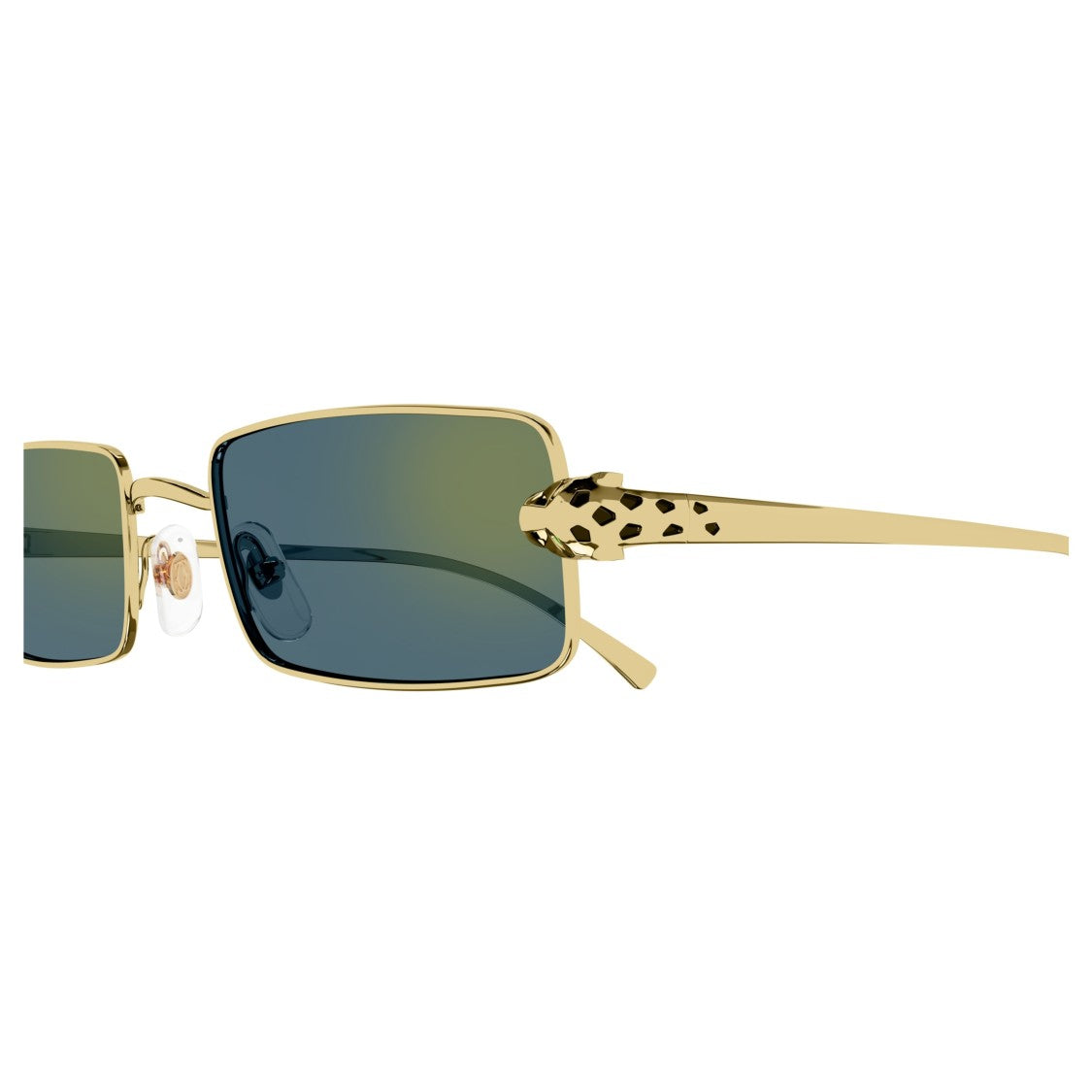 Cartier Ct0473s Rectangular Frame Sunglasses In Gold-Tone Metal