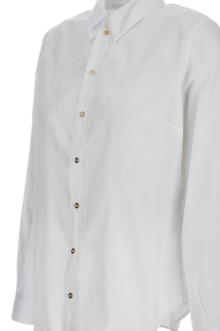 Elisabetta Franchi Oversized Logo Button-Front Shirt