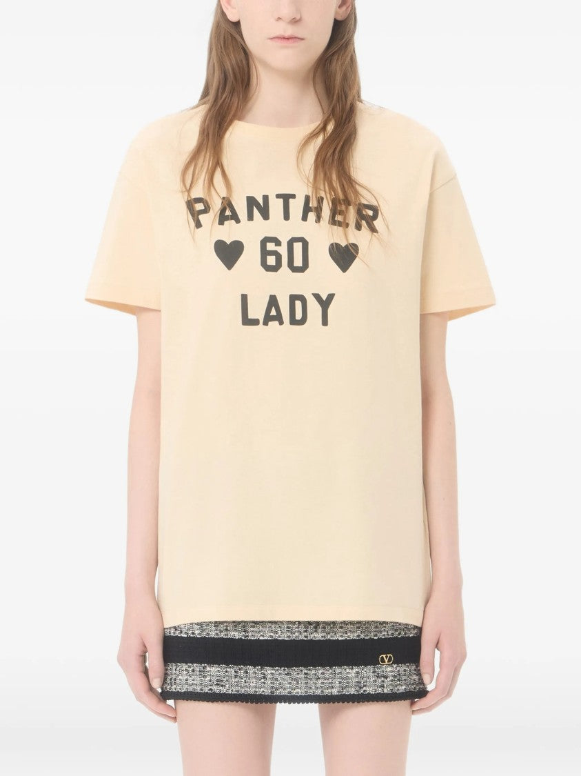 Valentino Light Beige Boxy Cotton T-Shirt