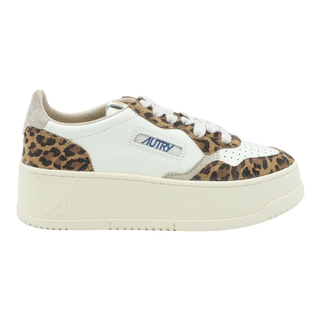 Autry Chunky Sole Sneakers With Leopard Print Accents