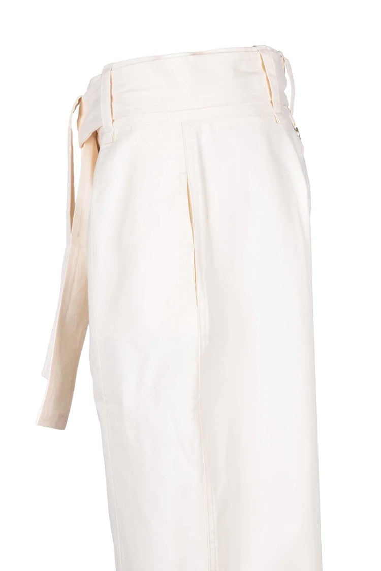 Twin-Set Chino Pants Cotton Lycra - White Pearl
