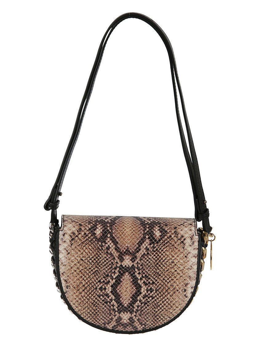 Stella Mccartney Half-Moon Shoulder Bag With Snakeskin Pattern