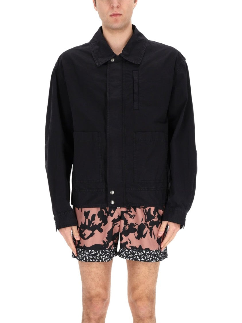 Dries Van Noten Veperny Boxy Fit Cotton Jacket