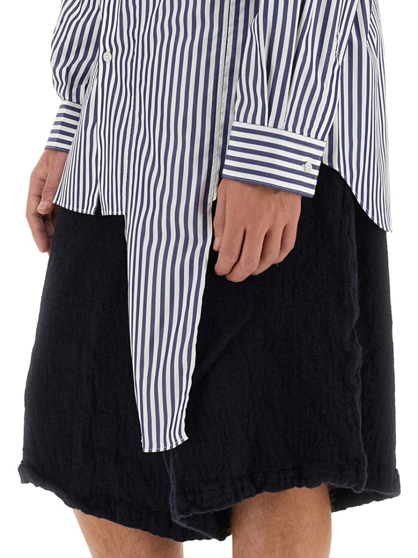 Comme Des Garçons Asymmetrical Striped Shirt