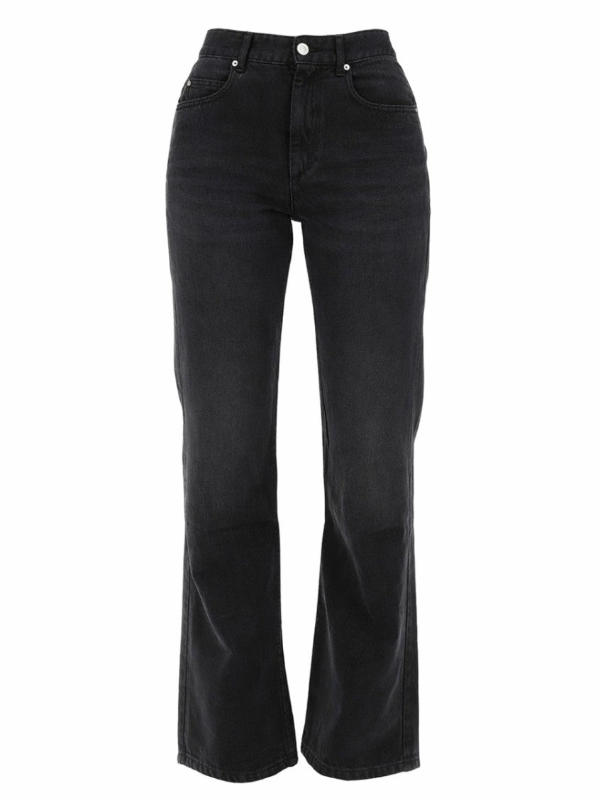 Isabel Marant Washed Black Belvira Lyocell-Blend Jeans