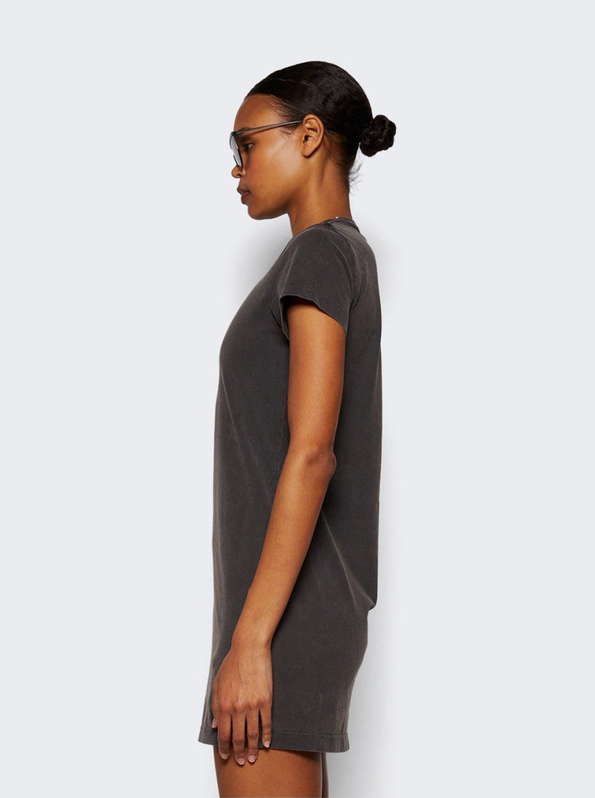 T By Alexander Wang Blade Logo Shrunken Tee Dress Washed Cedar