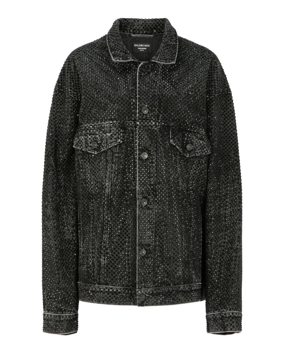 Balenciaga Crystal-Embellished Oversized Jacket