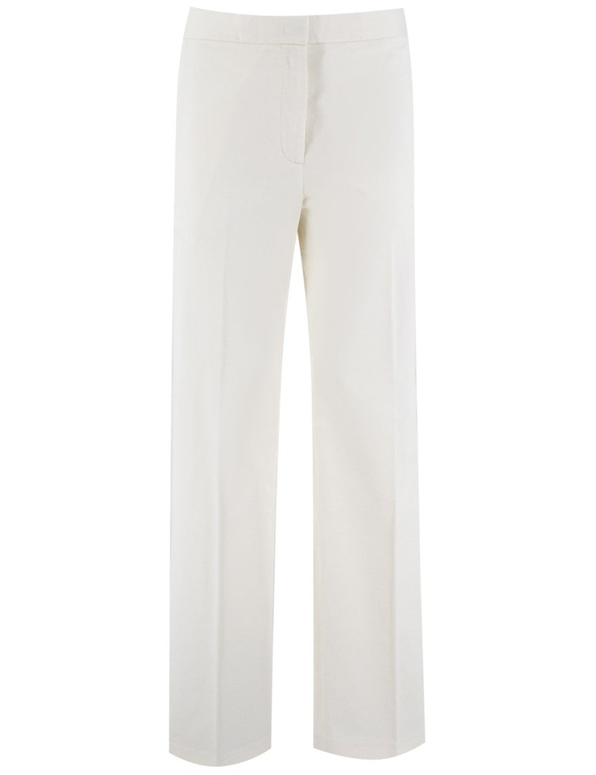 Fabiana Filippi High-Waisted Cotton Trousers With Modern Silhouette