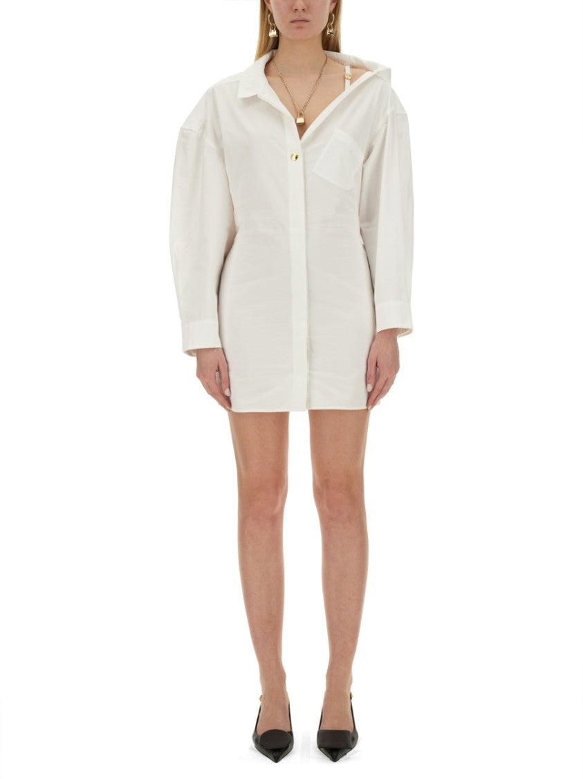Jacquemus Slim Fit White Mini Dress