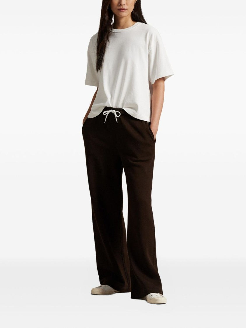 Polo Ralph Lauren Wide-Leg Brown Trousers With Elastic Waistb