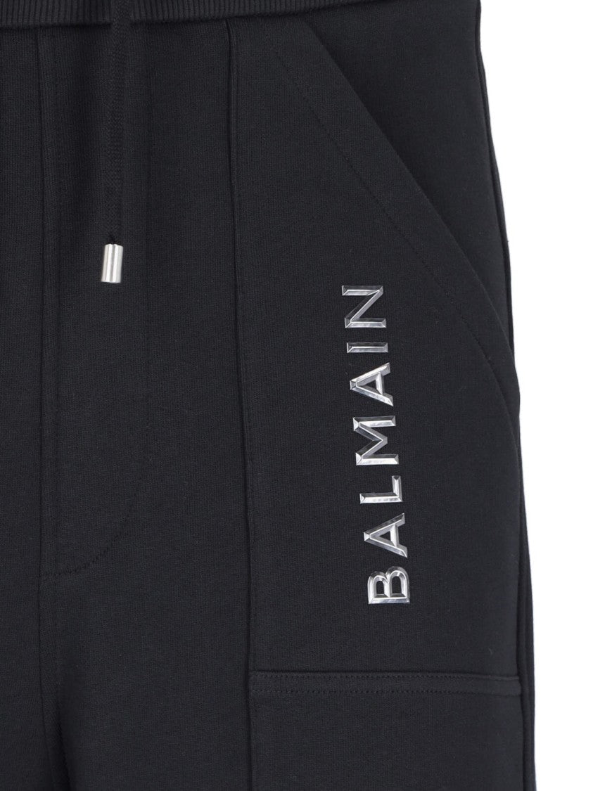 Balmain Logo Tracksuit Bottoms – Black