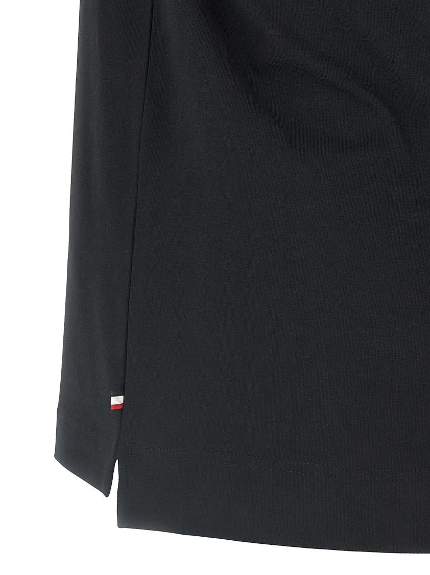 Moncler Grenoble Black Cotton Crewneck T-Shirt With Logo Detail