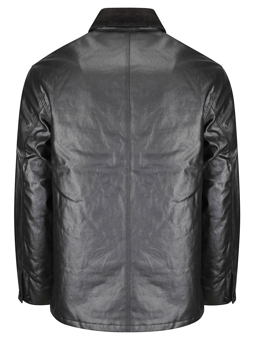 Carhartt Wip Structured Cotton Jacket With Pointed Collar And Multiple Pockets