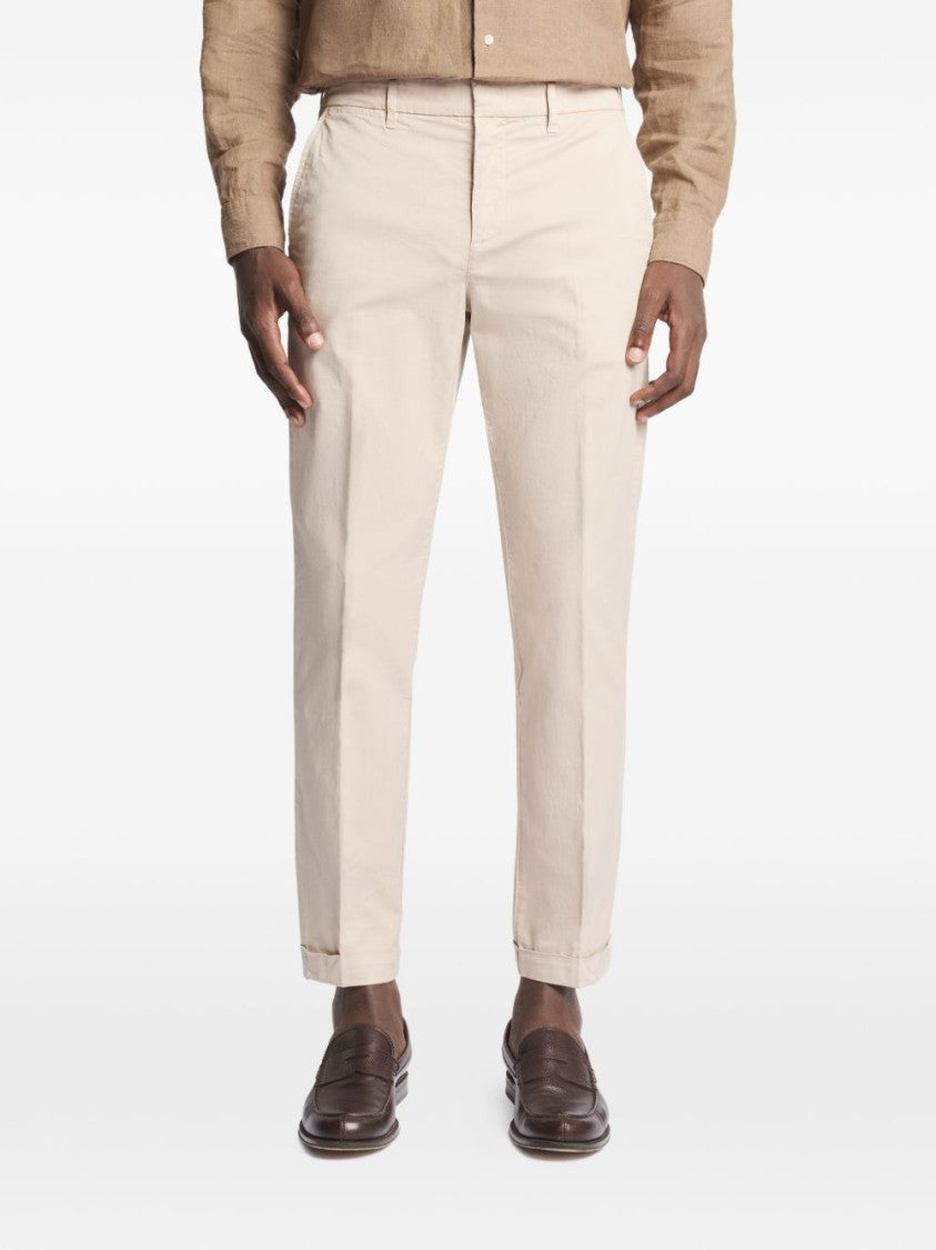 Fay Beige Tailored Rolled Hem Chino Pants