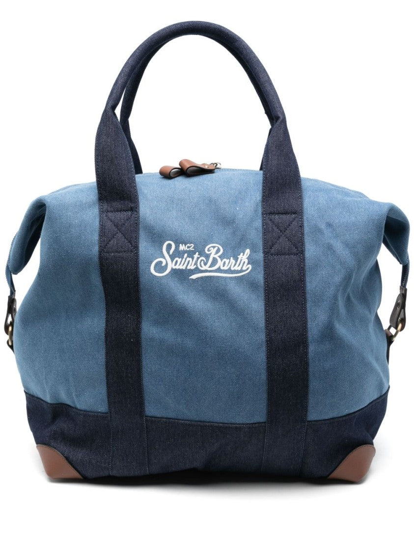 Mc2 Saint Barth Indigo Blue Bag With Top Zip