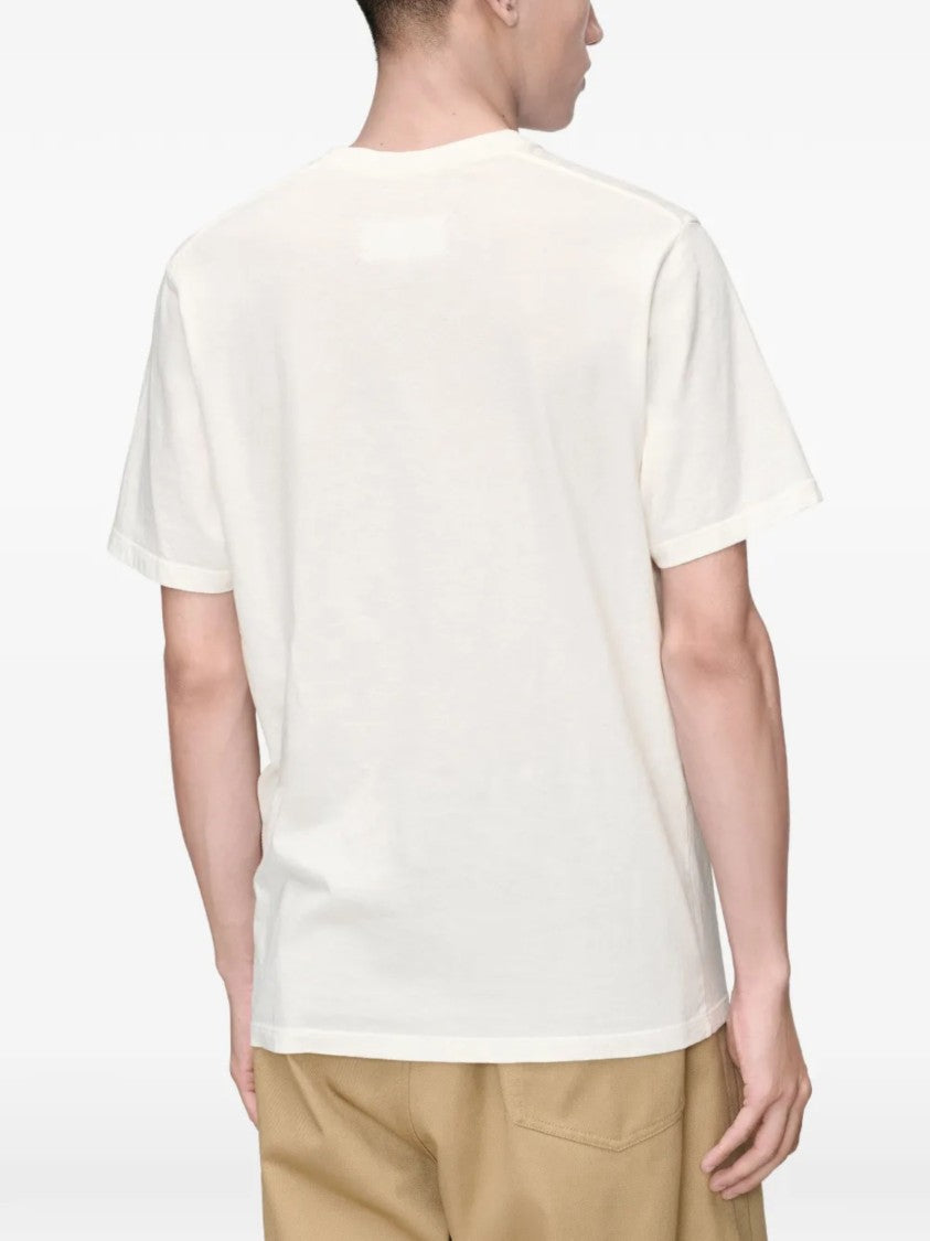 Maison Margiela White Sheer Tape Detail Cotton T-Shirt