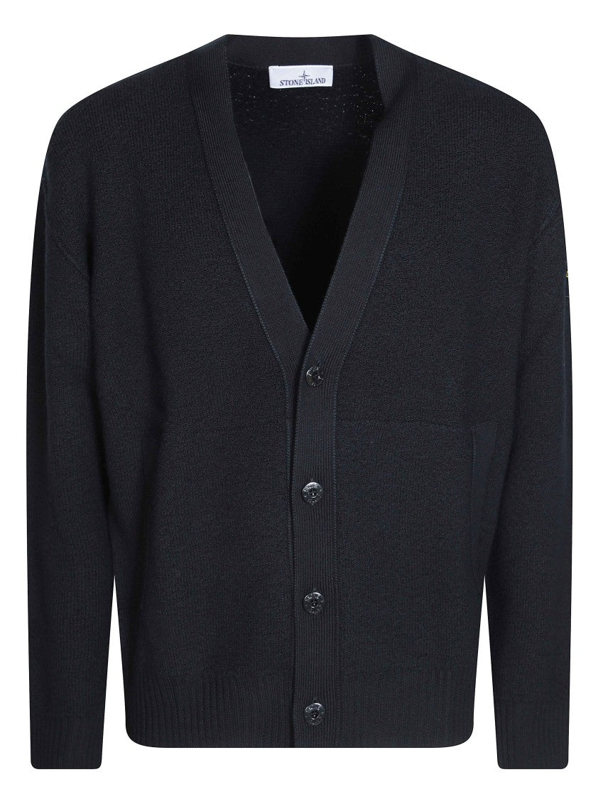 Stone Island Cardigan V-Neck Patch Cardigan