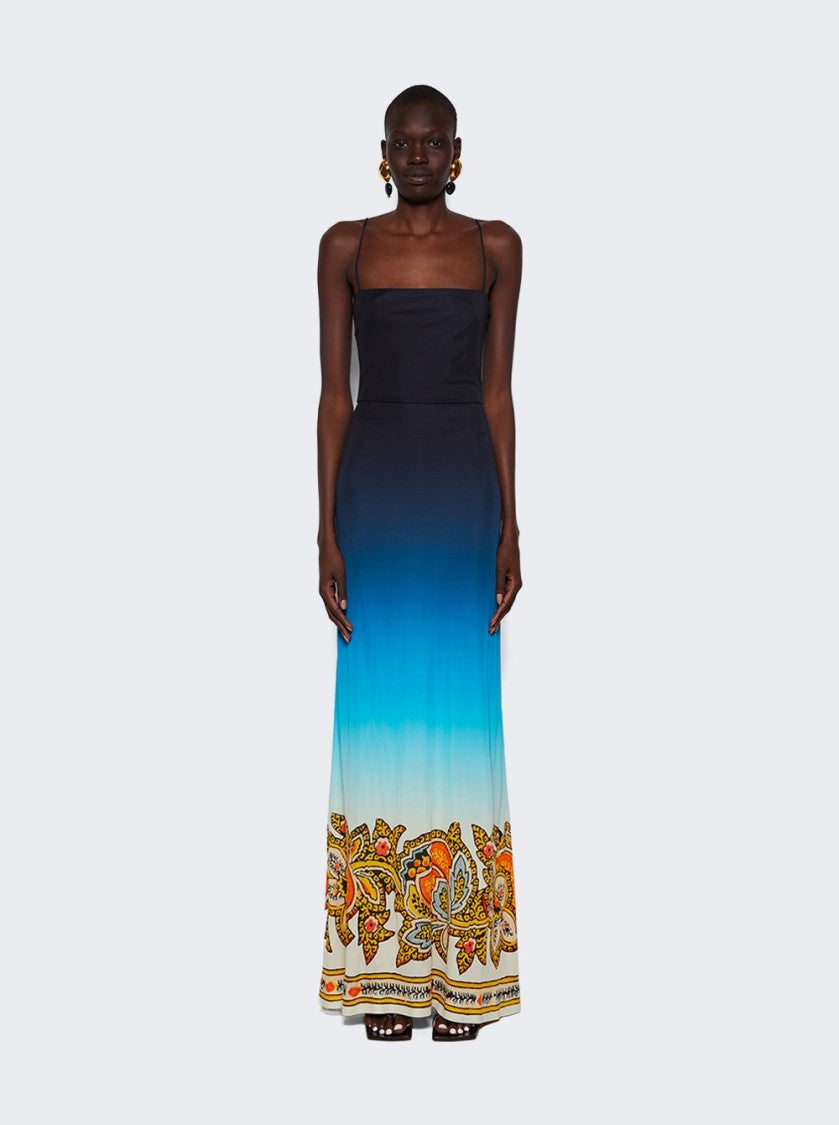 Etro Slip Silhouette Maxi Dress With Ombre Print