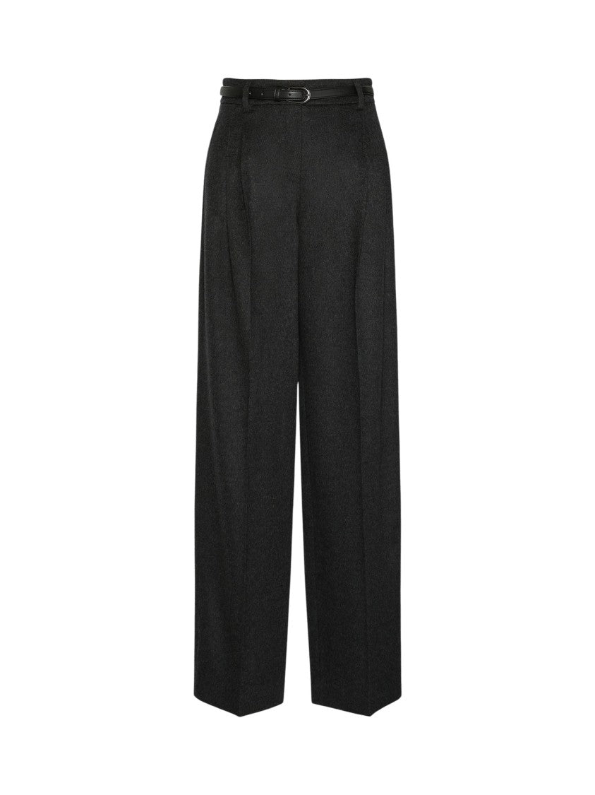 Max Mara Wide-Leg Trousers With High-Cut Waistband And Pressed Pleats