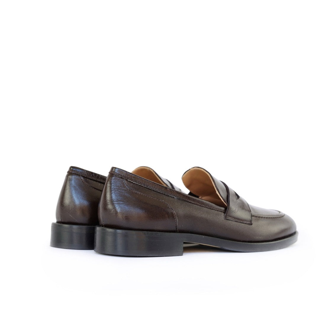 Ton Gout Brown Leather Moccasins With Strap Detail