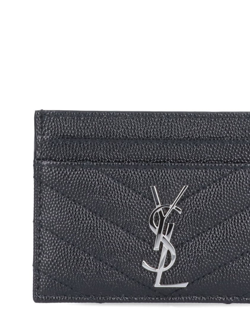 Saint Laurent "Cassandre" Card Holder – Black