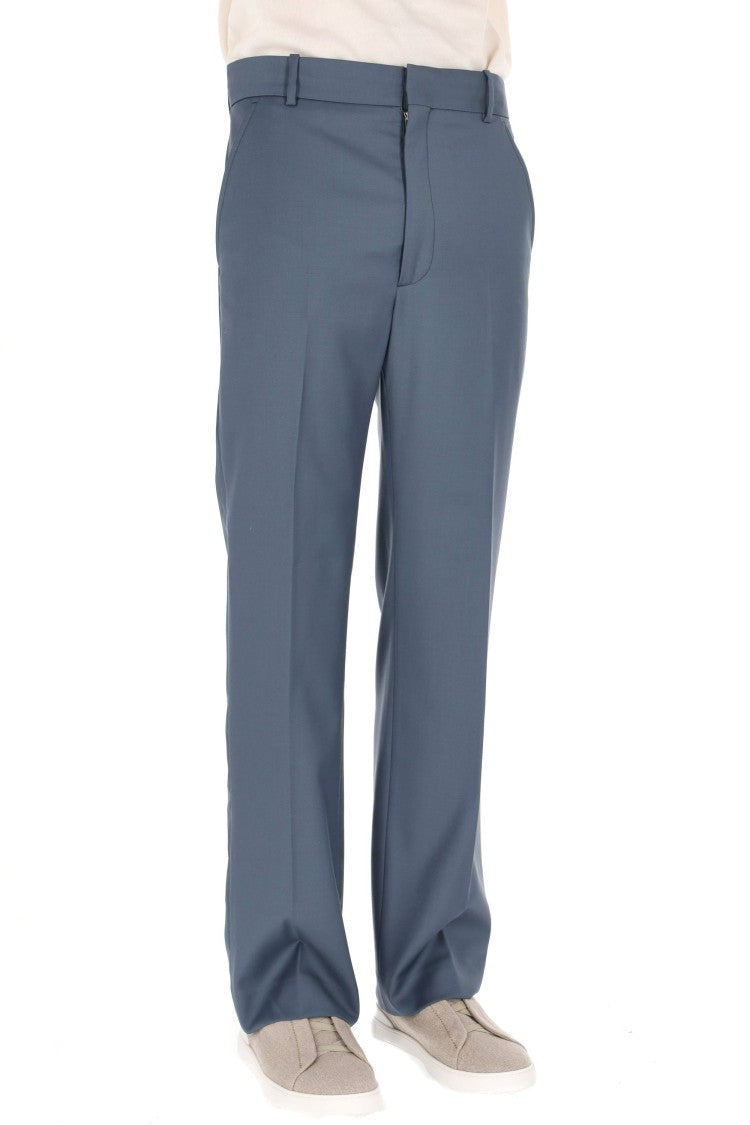 Kenzo Straight Tailored Virgin Wool Pants