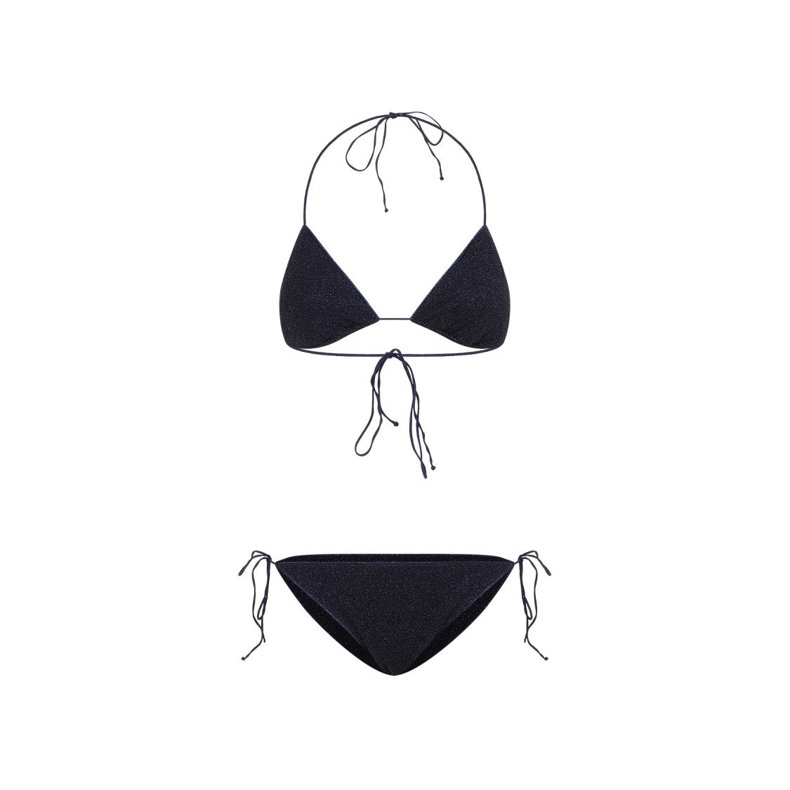 Oséree Shimmering Halterneck Bikini With Low-Rise Bottoms
