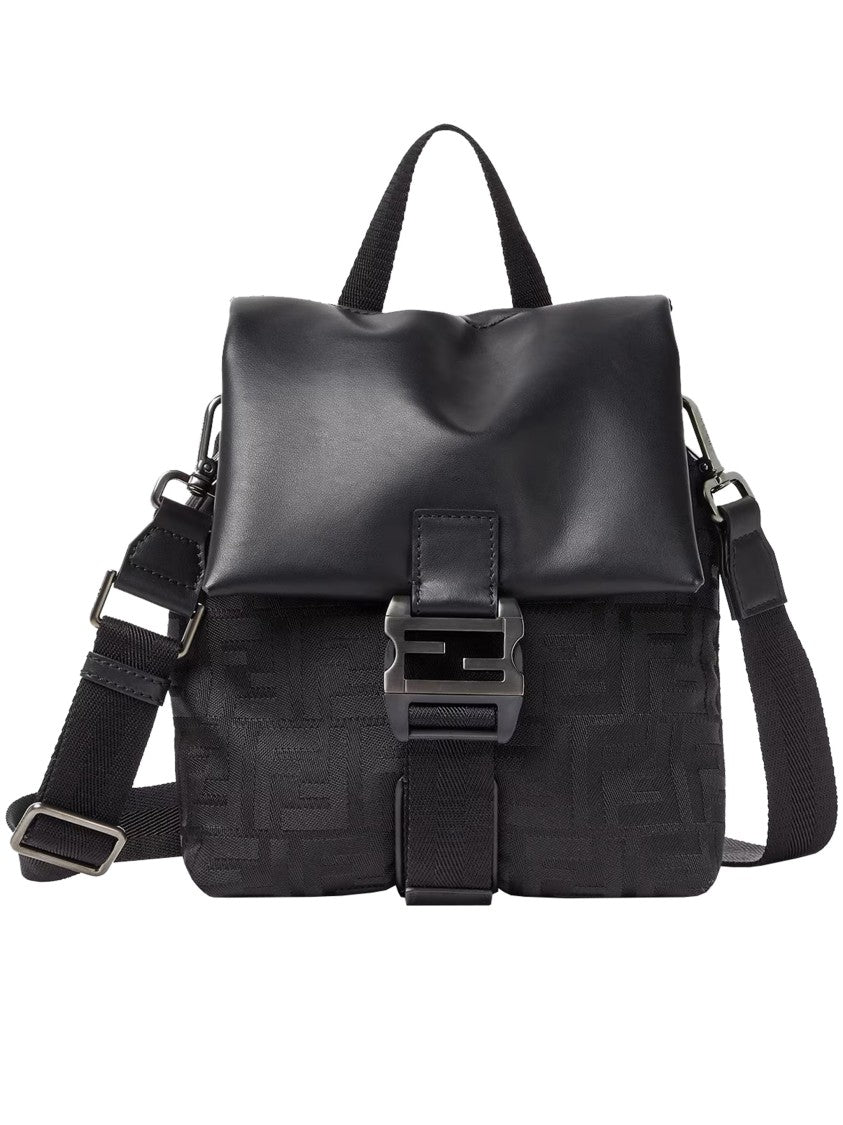 Fendi Baguette Cross Nylon Ff Embossed Bag
