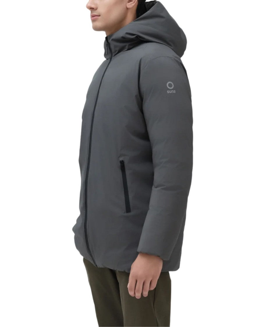 Suns Reversible Stretch Nylon Parka Featuring Quilted