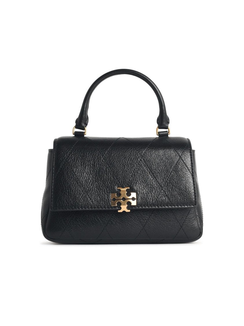 Tory Burch 'Charlie Matelassé' Black Leather Mini Bag